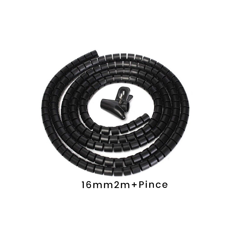 Spiral Cable Management Sleeve - Flexible Wire Organizer