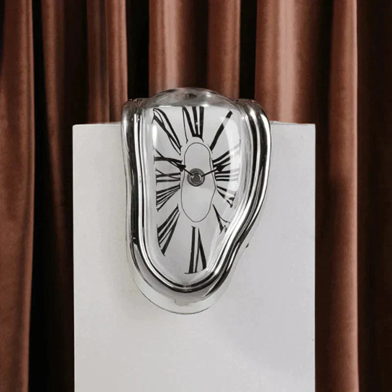 Fusion Time Distortion Clock - Funky Curved Design