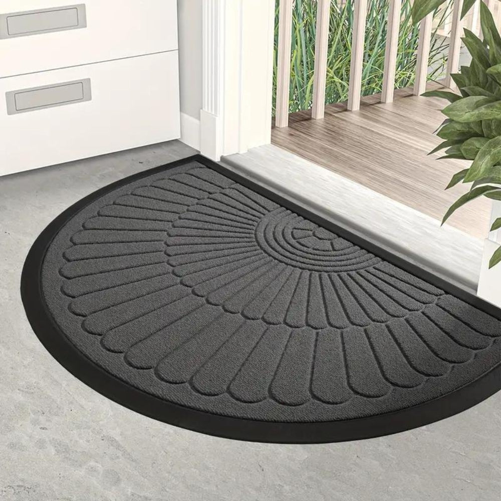 Half-Circle Non-Slip Welcome Door Mat
