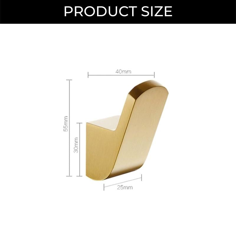 Golden Brass Wall Hook for Coats and Towels