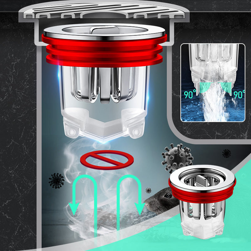 Odor-Proof Floor Siphon Drain with Silicone Core
