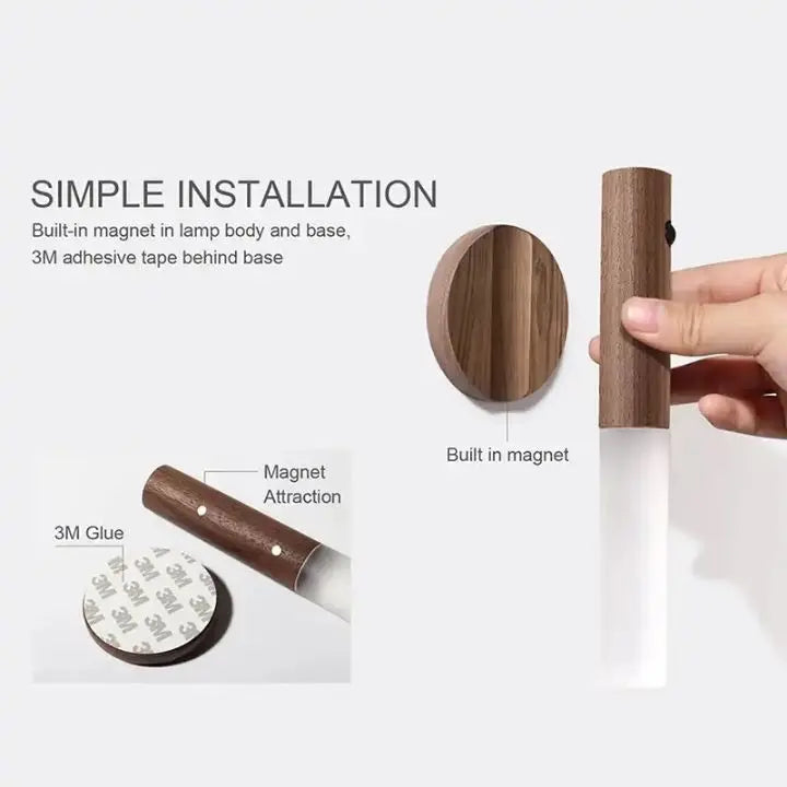 Portable LED Motion Sensor Night Light with USB Recharge