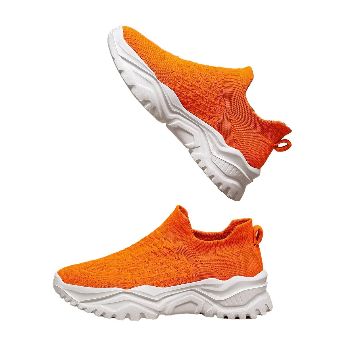Women's Orange and White Ortho Cloud Slip-On Shoes