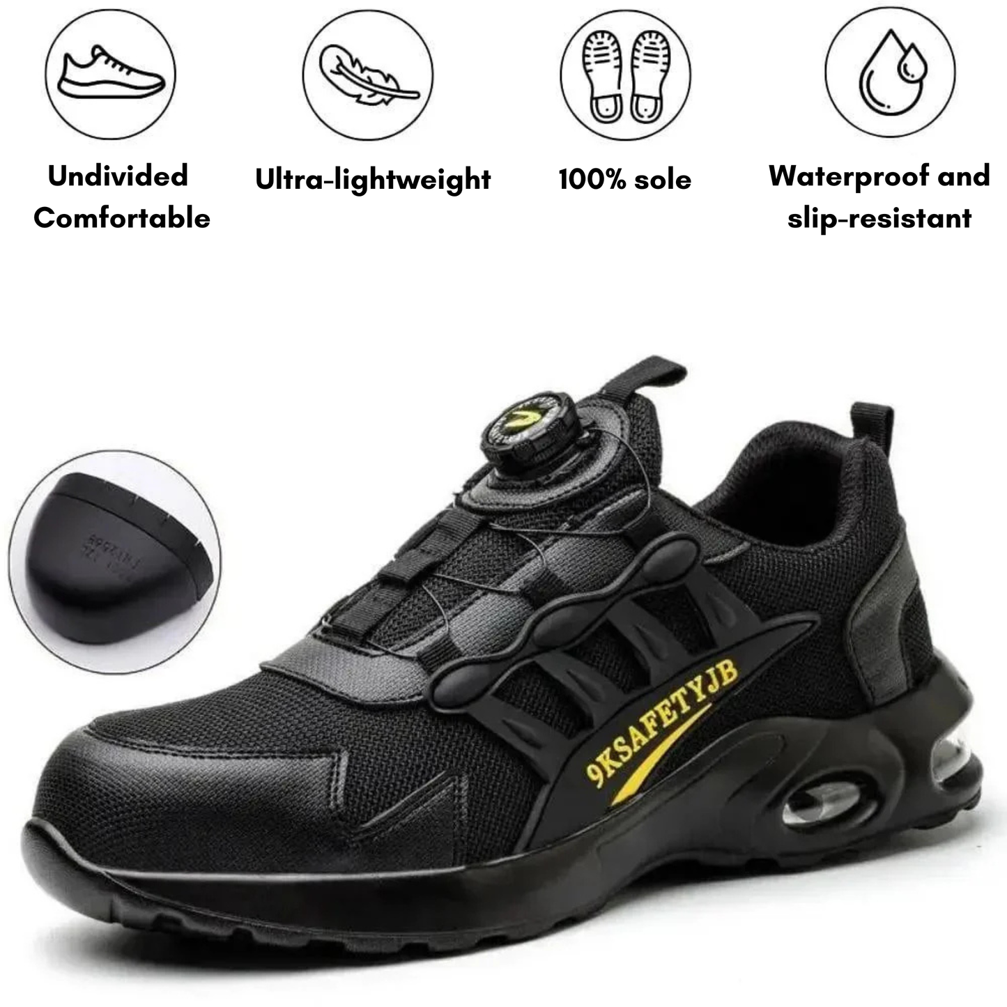 Orthopedic Safety Shoes with Non-Slip Sole and Maximum Comfort