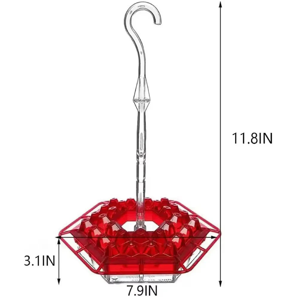 Ant Proof Hummingbird Feeder with Integrated Moat and 30 Feeding Ports