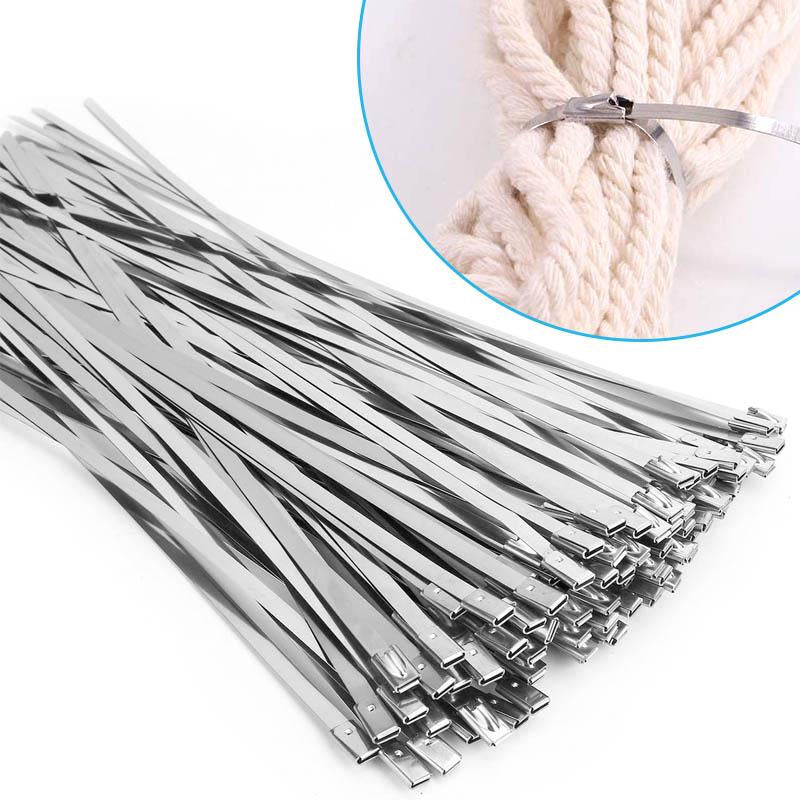 Stainless Steel Tension Straps with Reinforced Buckles - 100 pcs