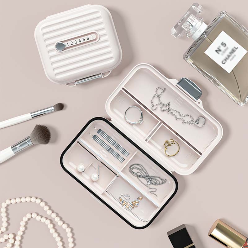Compact Portable Pillbox with Seven Compartments and Triple-Seal Protection