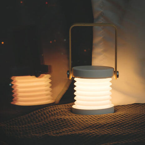 Foldable Portable LED Table Lamp with Touch Switch and Retractable Shade