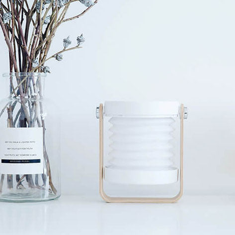 Foldable Portable LED Table Lamp with Touch Switch and Retractable Shade