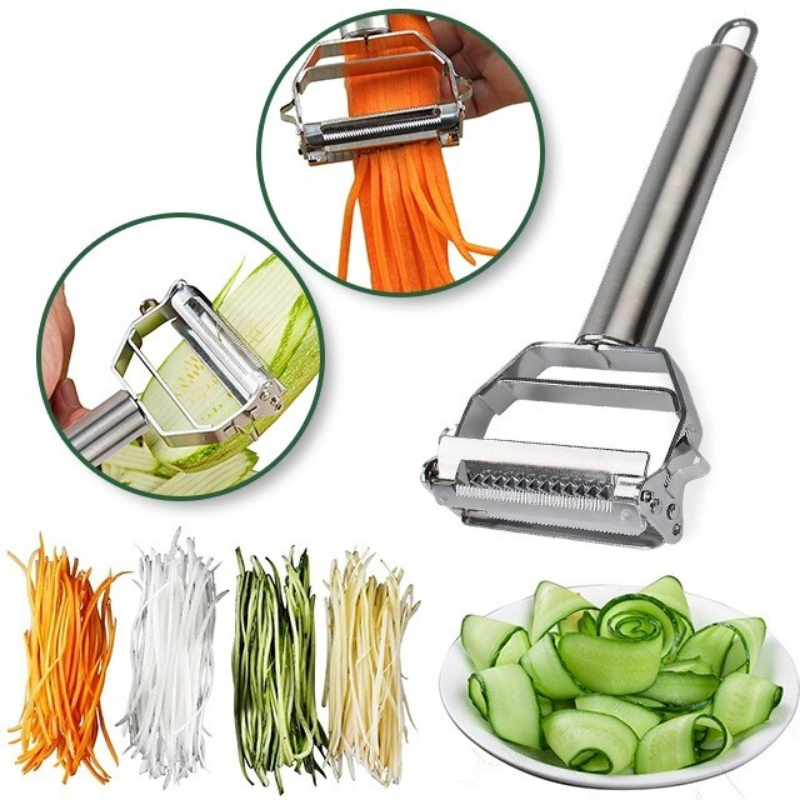 Stainless Steel Multifunctional Vegetable Peeler and Julienne Cutter