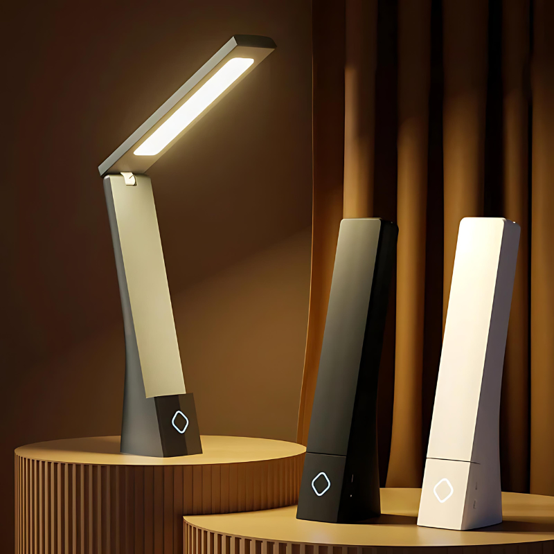 Foldable LED Table Lamp with Touch Control - Modern Minimalist Design