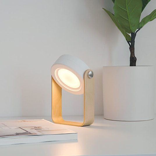 Foldable Portable LED Table Lamp with Retractable Shade