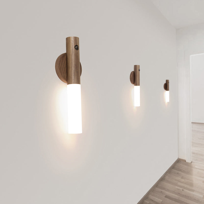 Rechargeable Motion Sensor Night Light - Handmade Wooden Design