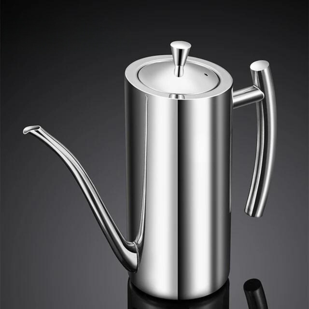 Stainless Steel Oil Dispenser with Precision Spout