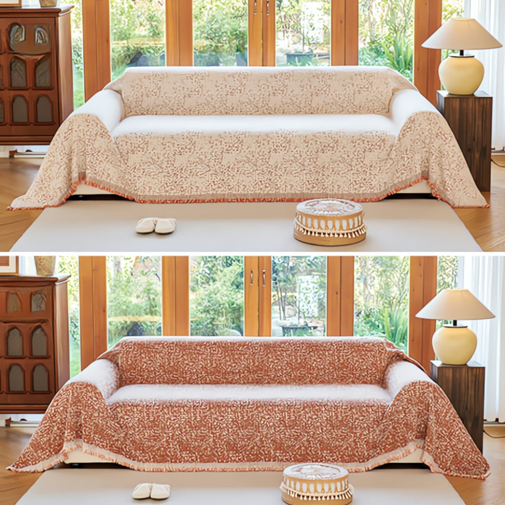 Reversible Boho Nordic Speckle Sofa Cover