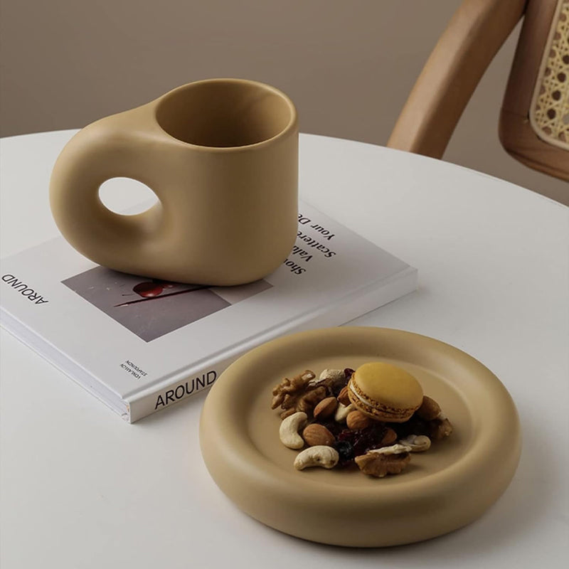 Ceramic Nordic Minimalist Thick Mug - 10 oz