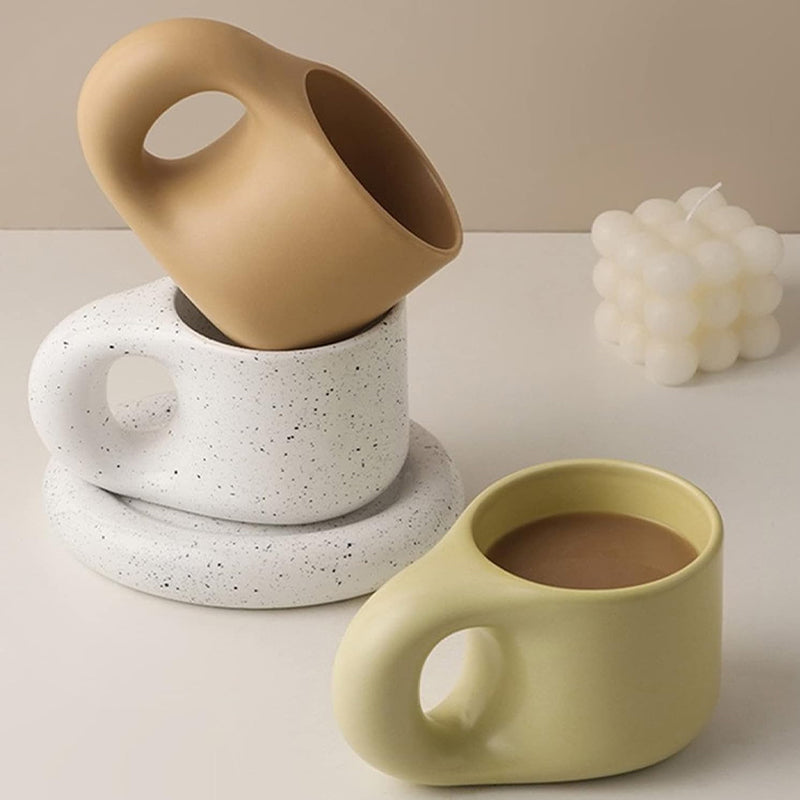 Ceramic Nordic Minimalist Thick Mug - 10 oz