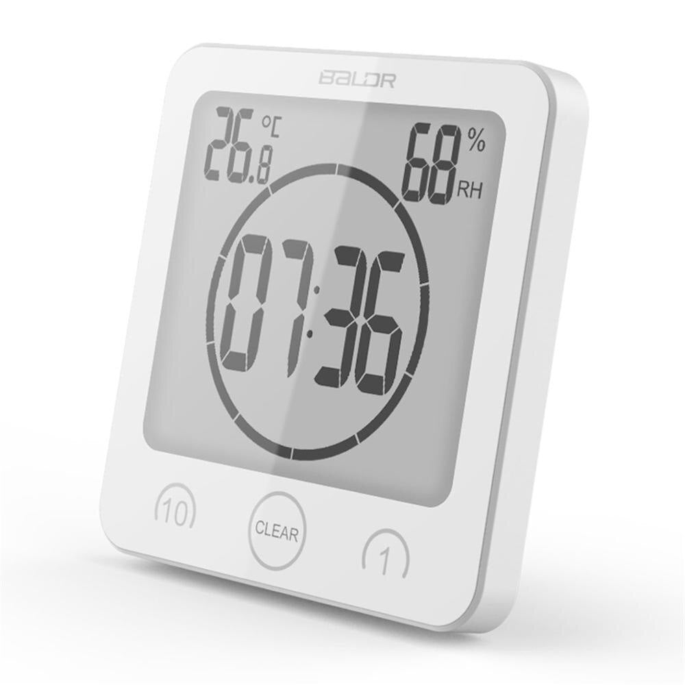 Waterproof Bathroom Shower Clock with Large Display