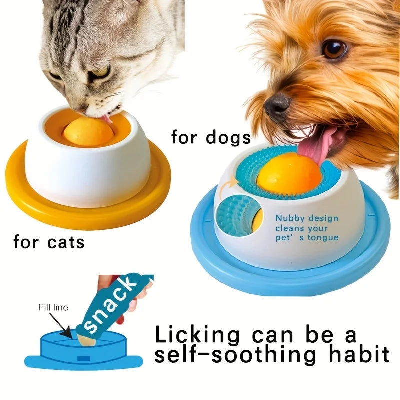 Slow Feeder Lick Mat for Dogs and Cats with Non-Slip Base