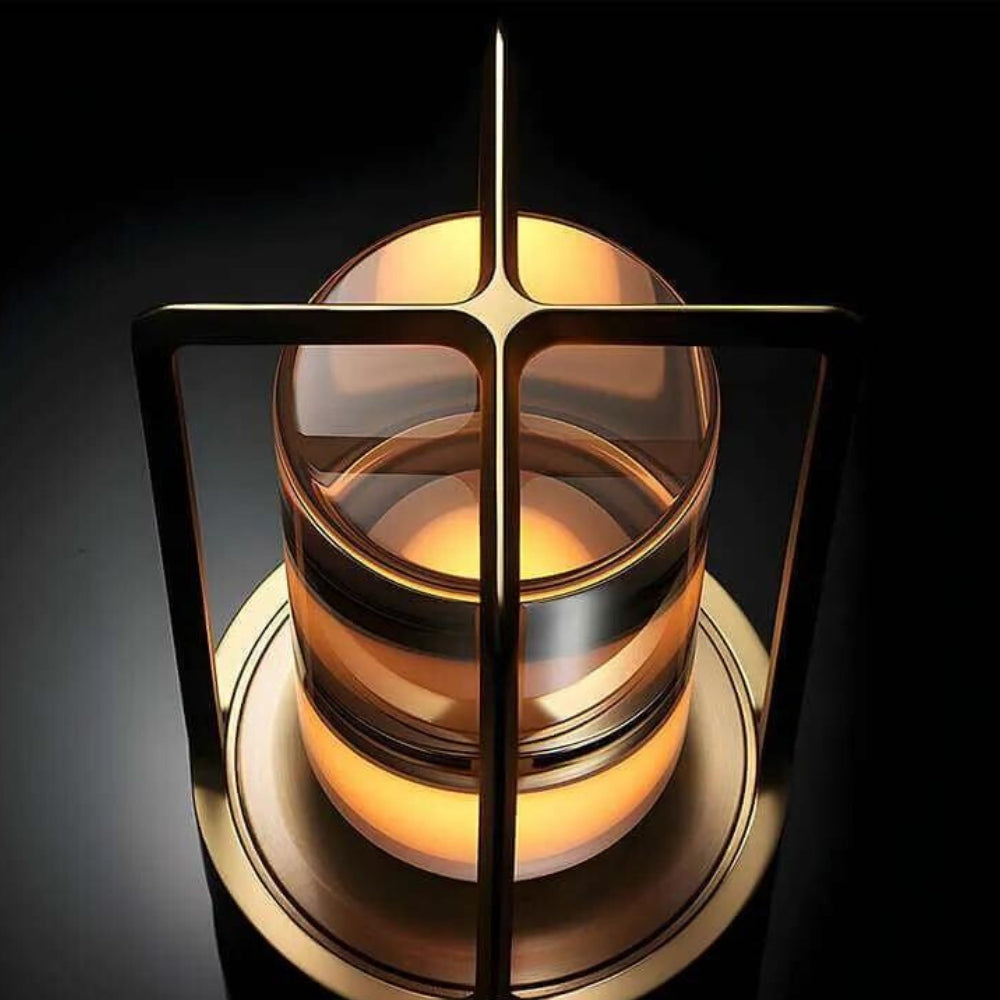 Cordless Rechargeable Crystal Table Lantern with Touch Dimming