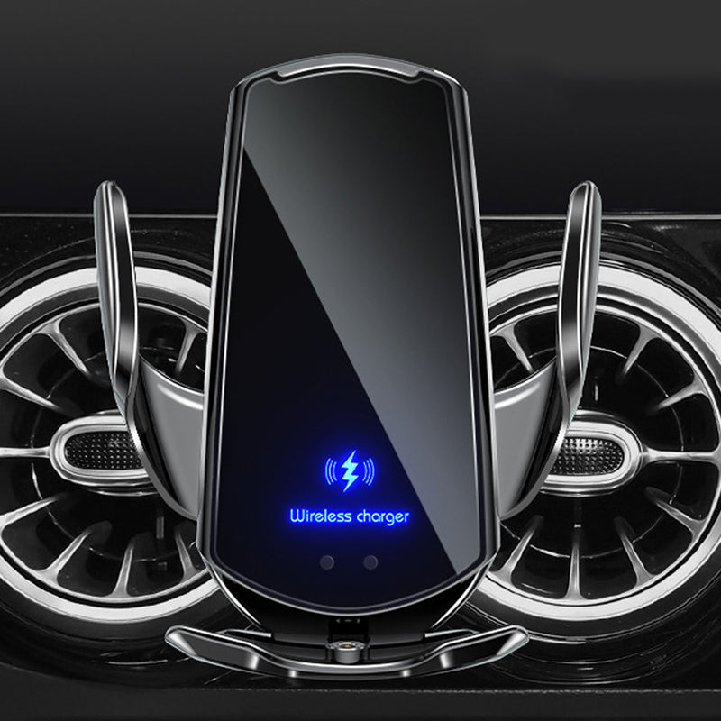 Wireless Car Charger Mount with Automatic Clamp and One-Handed Operation
