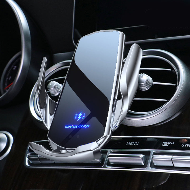 Wireless Car Charger Mount with Automatic Clamp and One-Handed Operation