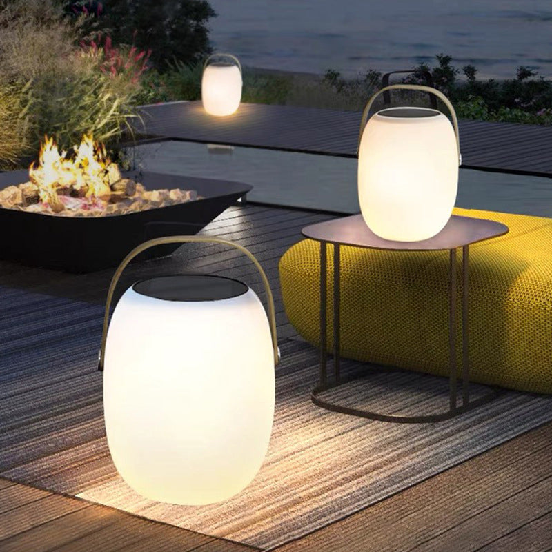 Solar Rechargeable LED Lantern with Color-Changing Modes and Waterproof Design