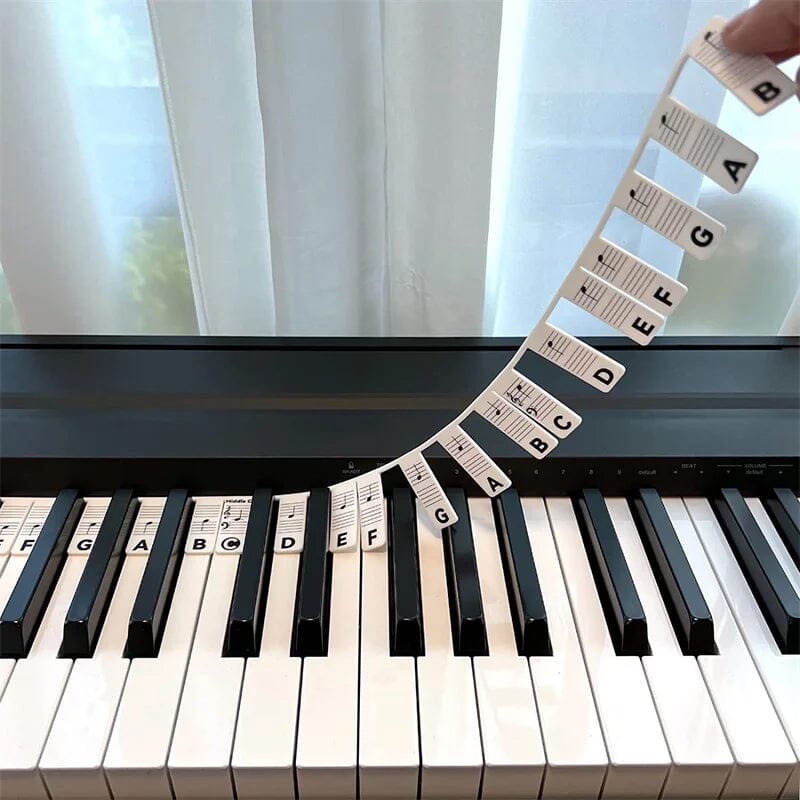Removable Silicone Piano Keyboard Note Labels