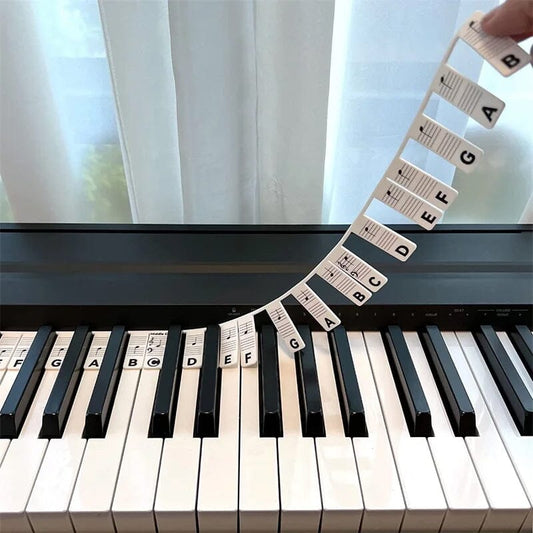 Removable Silicone Piano Keyboard Note Labels