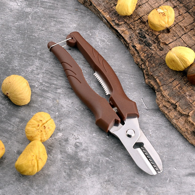 Stainless Steel Chestnut Peeling Tool with Ergonomic Handle