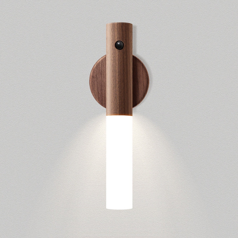 Rechargeable Motion Sensor Night Light - Handmade Wooden Design