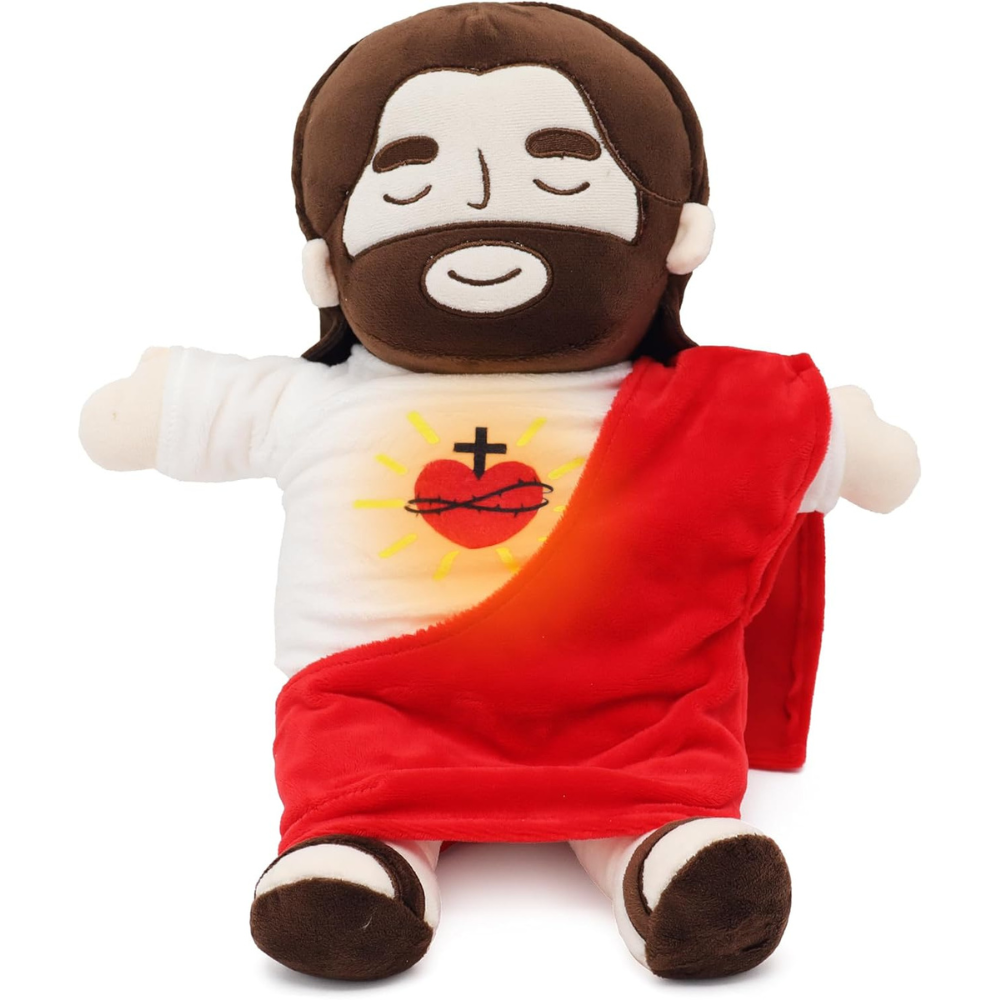 Breathing Jesus Plush Toy for Soothing Sleep Aid