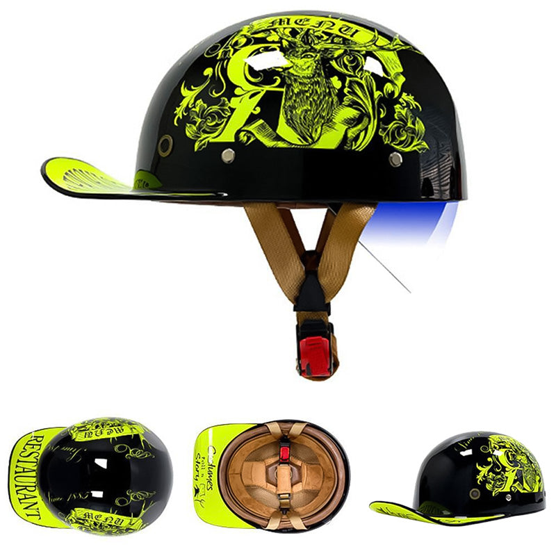 DOT Approved Lightweight Motorcycle Baseball Helmet