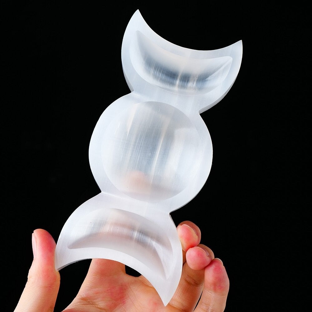 Selenite Crystal Moon Divination Bowl