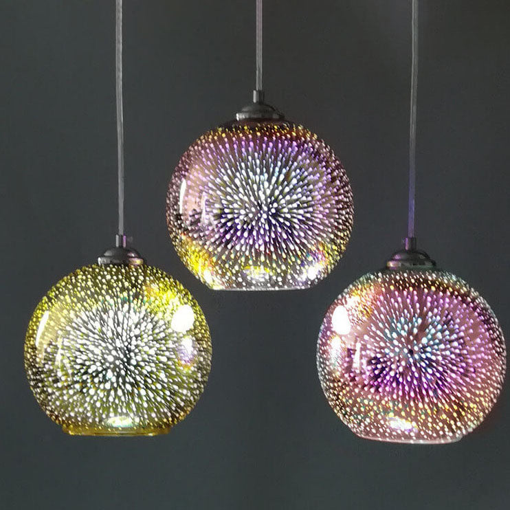 Modern 3D Firework Glass Pendant Light