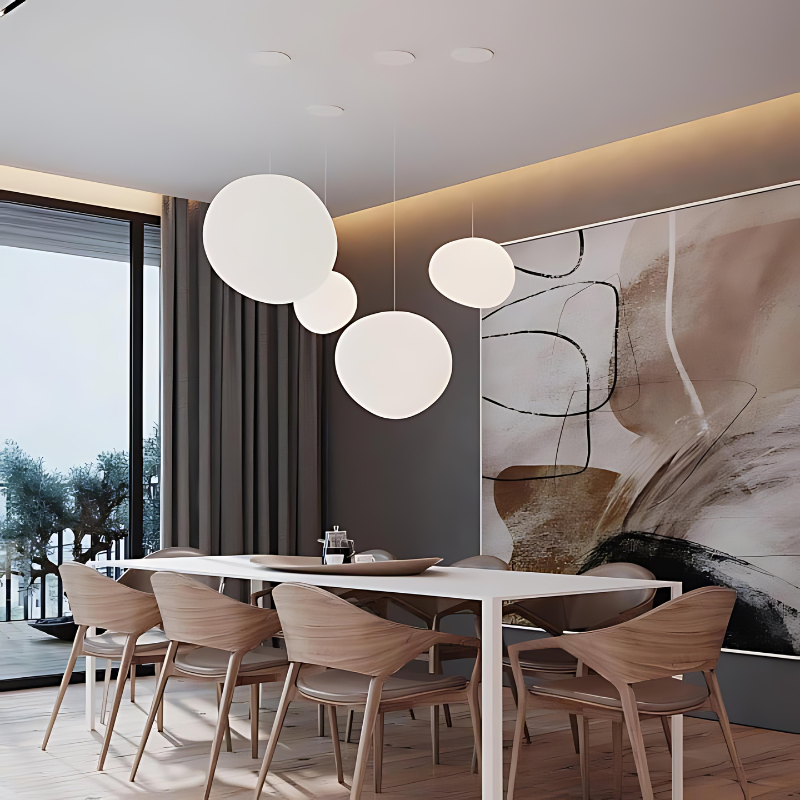 Glass Pebble Pendant Light - Modern Elegant Design