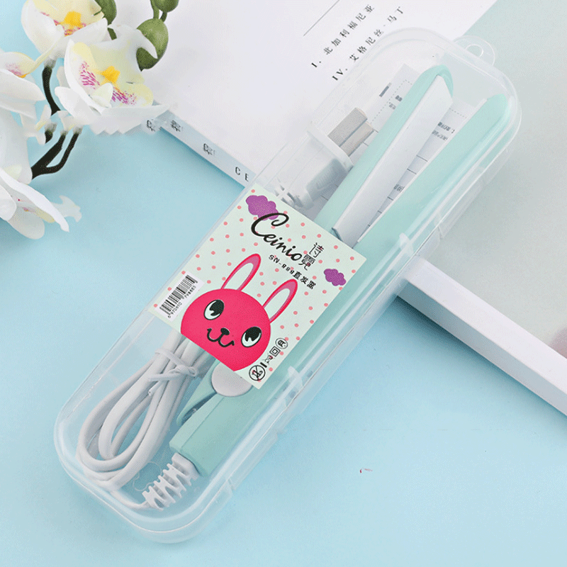 Mini Ceramic Hair Straightener for Curls and Waves