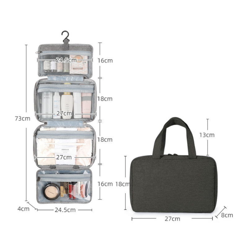 Compact Travel Cosmetic Organizer with 4 Compartments