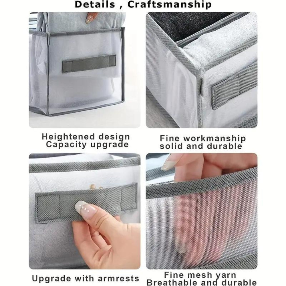 7-Compartment Foldable Clothes Organizer