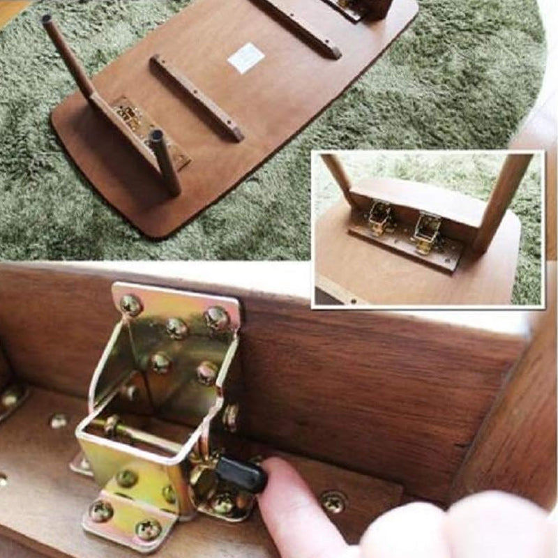 Foldable Metal Hinges with Antique Gold Finish