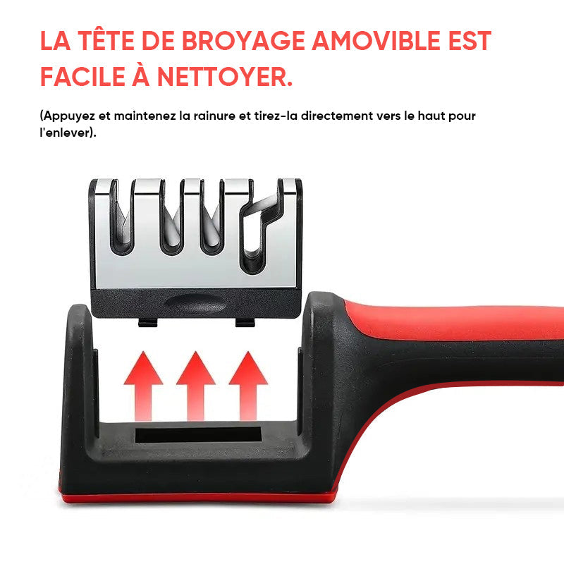 Four-Stage Knife Sharpener with Non-Slip Base