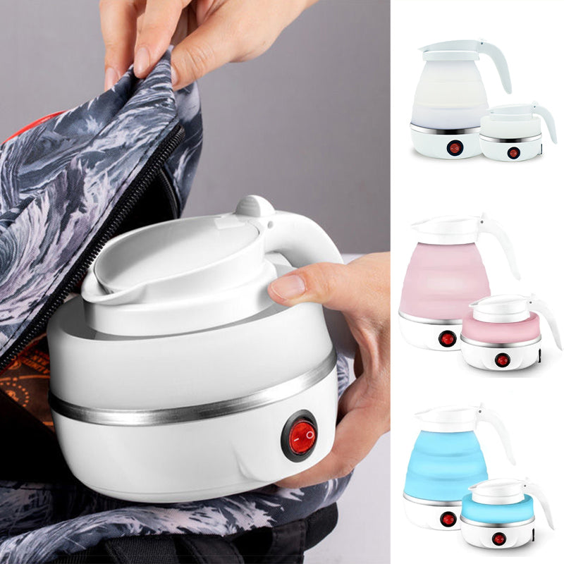 Portable Foldable Silicone Travel Kettle with Universal Plug