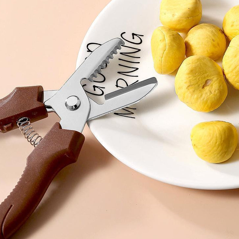 Stainless Steel Chestnut Peeling Tool with Ergonomic Handle