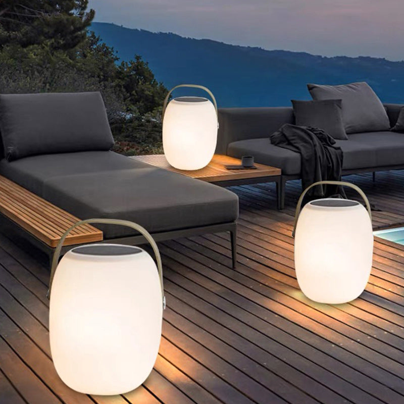 Solar Rechargeable LED Lantern with Color-Changing Modes and Waterproof Design
