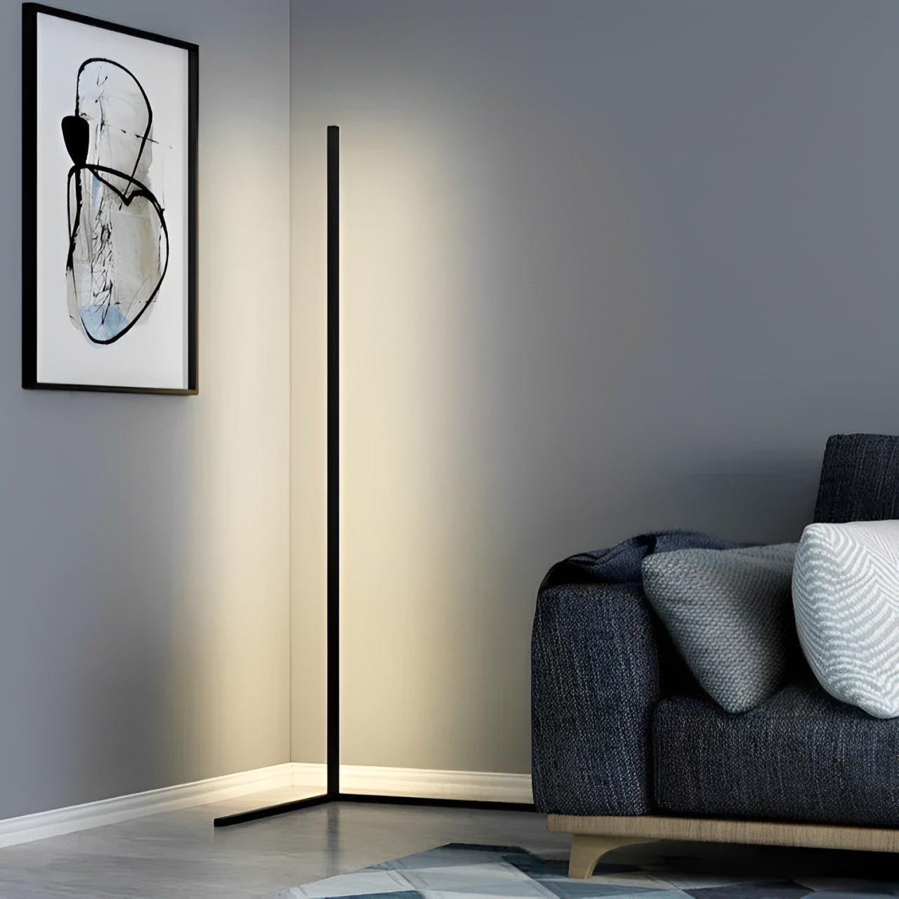 Minimalist Adjustable LED Floor Lamp with Remote Control