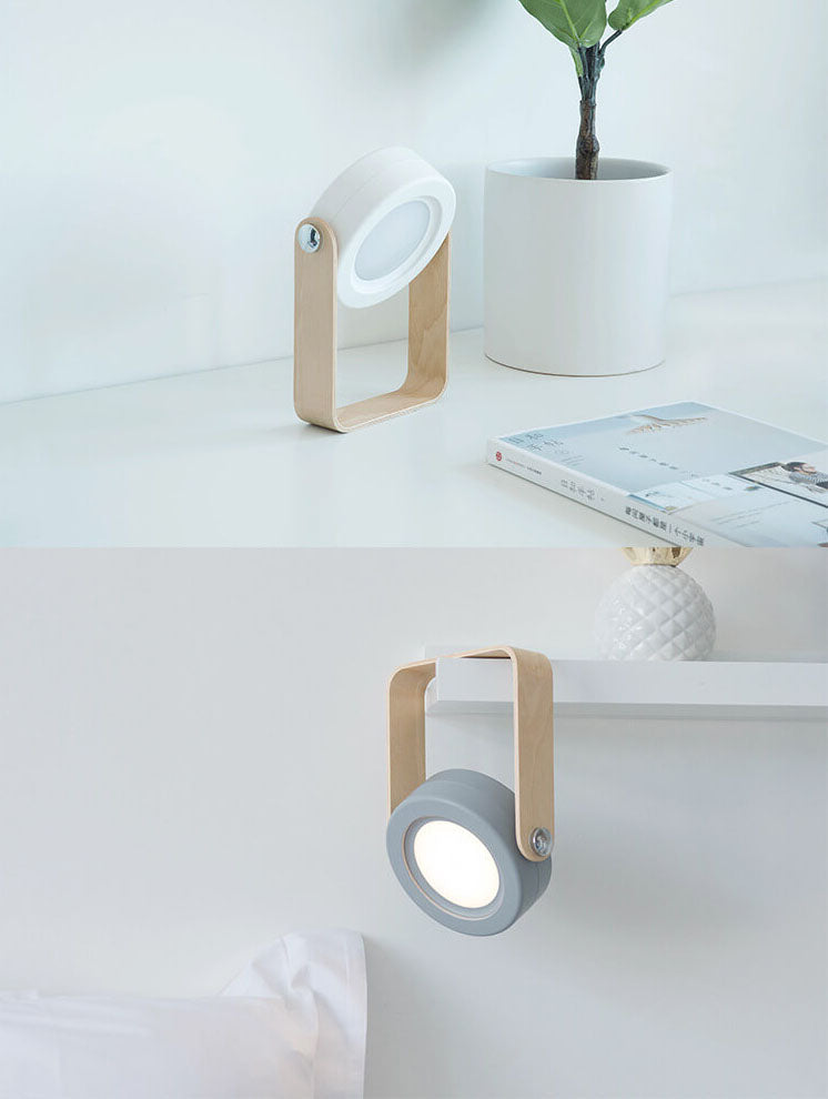 Foldable Portable LED Table Lamp with Retractable Shade
