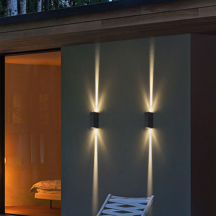 Modern Waterproof LED Outdoor Wall Sconce with Adjustable Base
