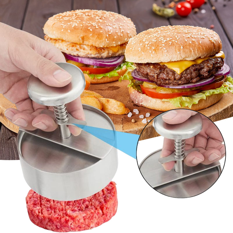 Manual Stainless Steel Meat Press for Hamburger Patties