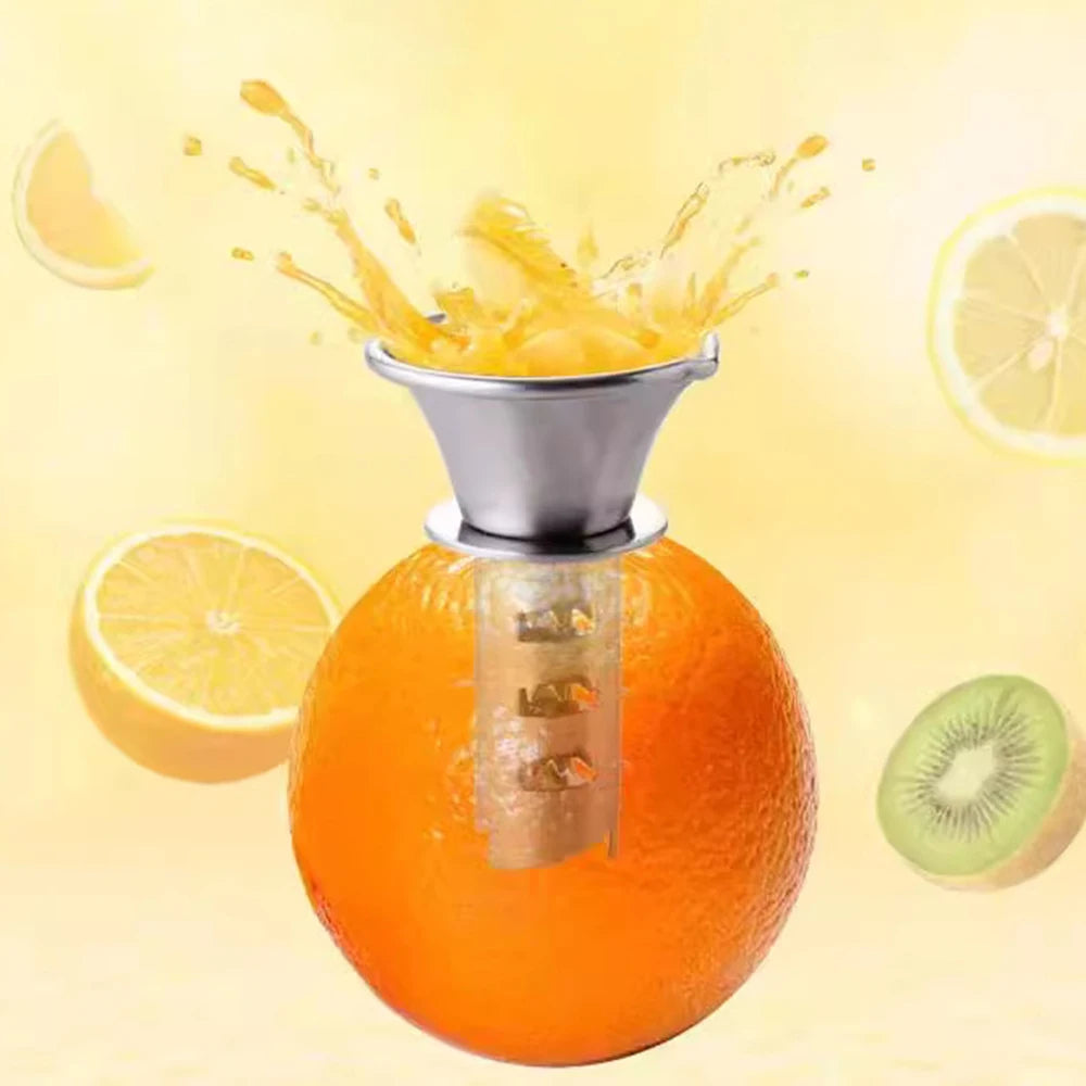 Stainless Steel Manual Citrus Juicer with Built-In Filter