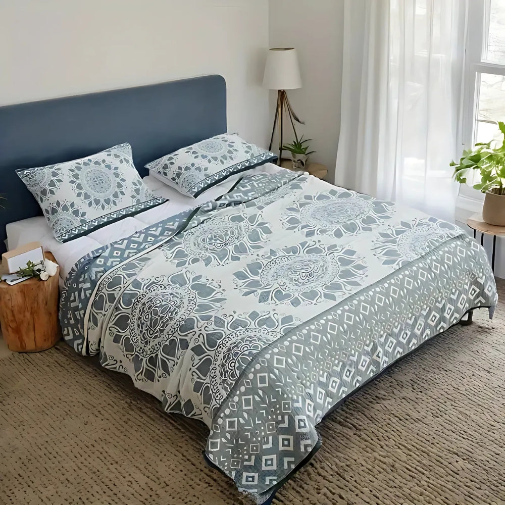 Floral Cotton Muslin Comfort Blanket